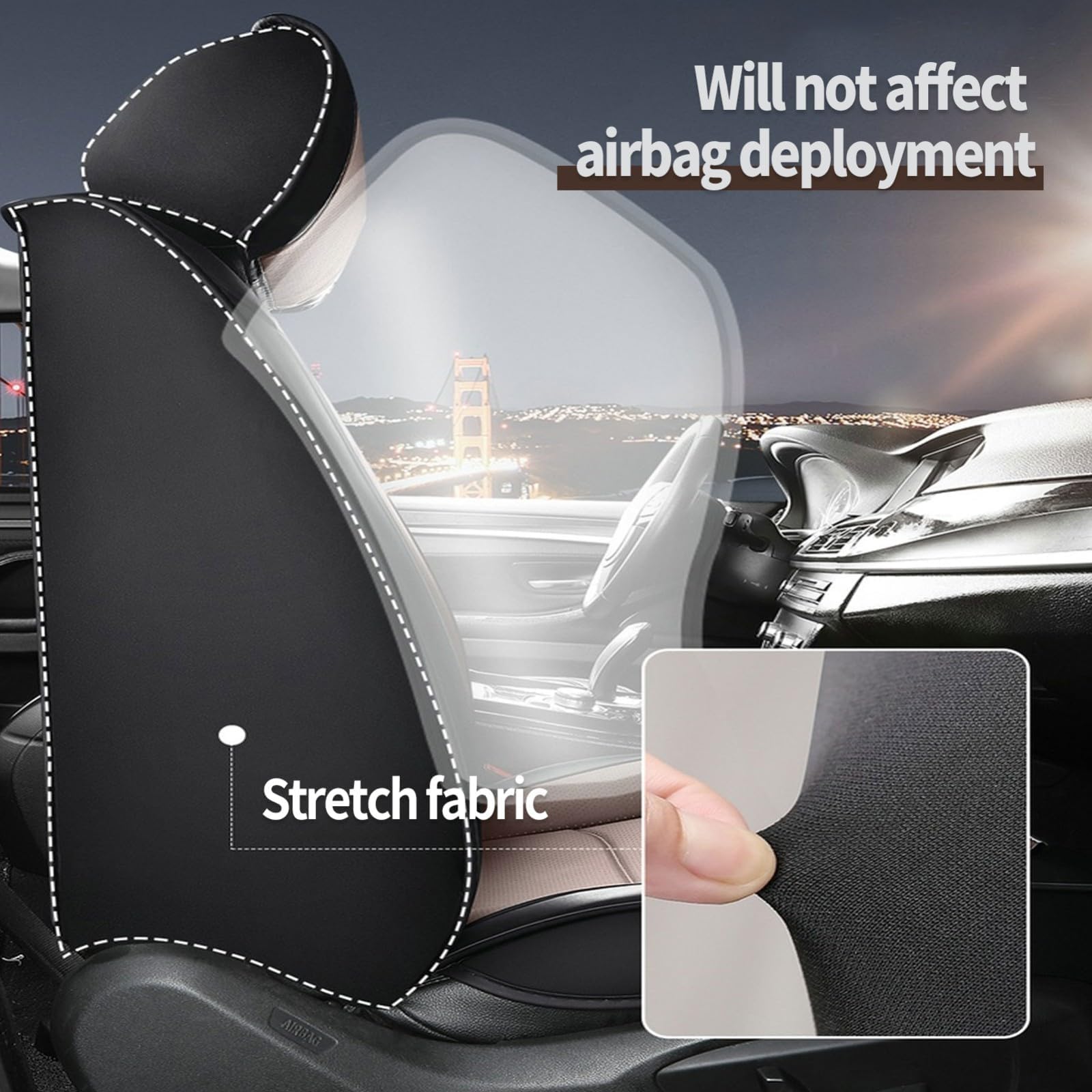 Fundas Asiento Coche para Opel Zafira Tourer Insignia Meriva B | Cuero perforado transpirable, compatible airbag lateral, bolsillos traseros almacenaje, proteccion impermeable duradera