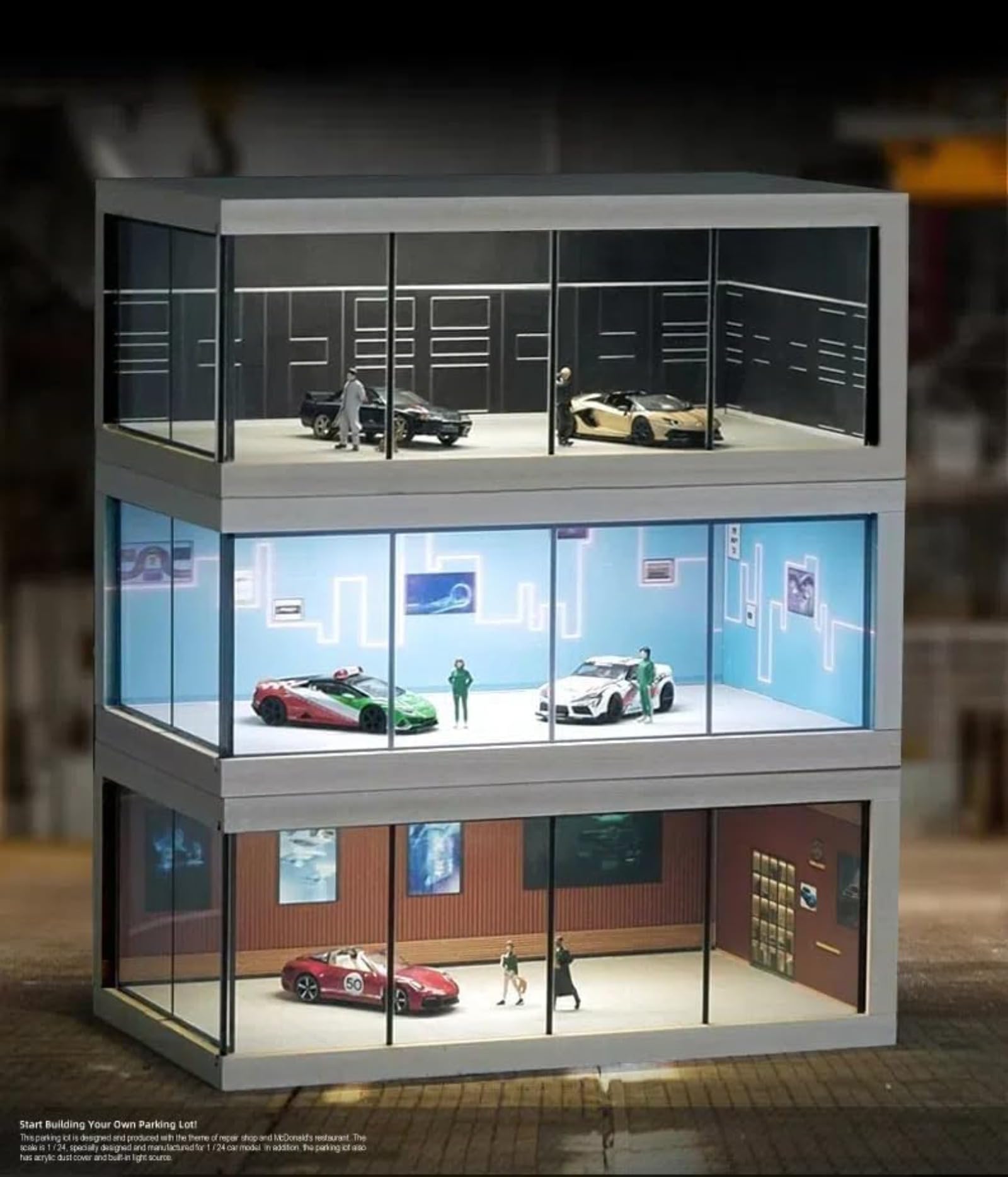 Amazon.co.jp: ミニカー ディスプレイケース ガレージ ミニカーケース