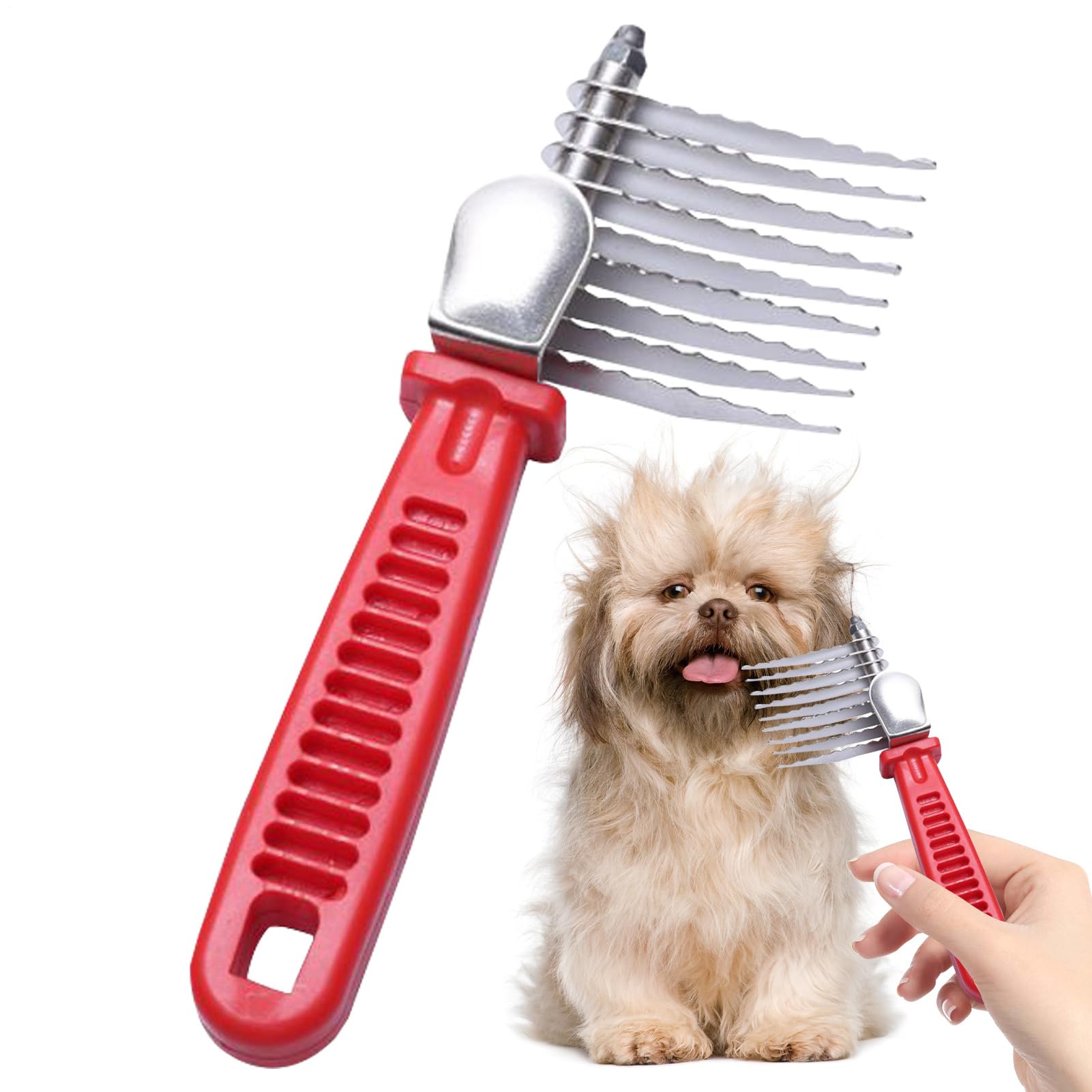 Doiyislem Gentle Detangling Comb for Dogs,Pet Hair Removal Dog Detangling Brush | Mat Brush Supplies Cats Dematting Tools Ergonomic for Indoor Outdoor Families
