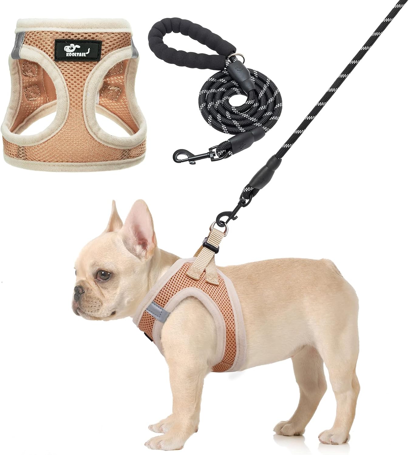 beige dog harness
