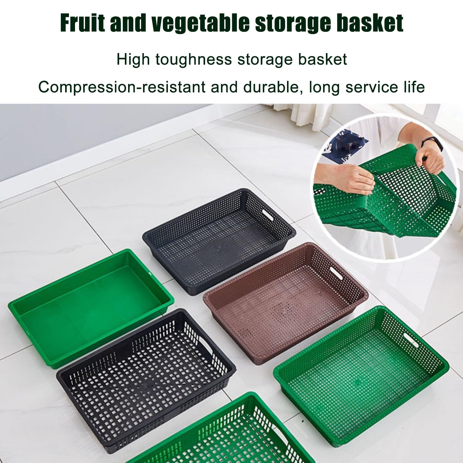 Heavy Duty 5-Tier Display Rack con cesti di plastica - Kitchen Food Organizer per supermercati, Negozi di Alimentari e mercati di Agricoltori