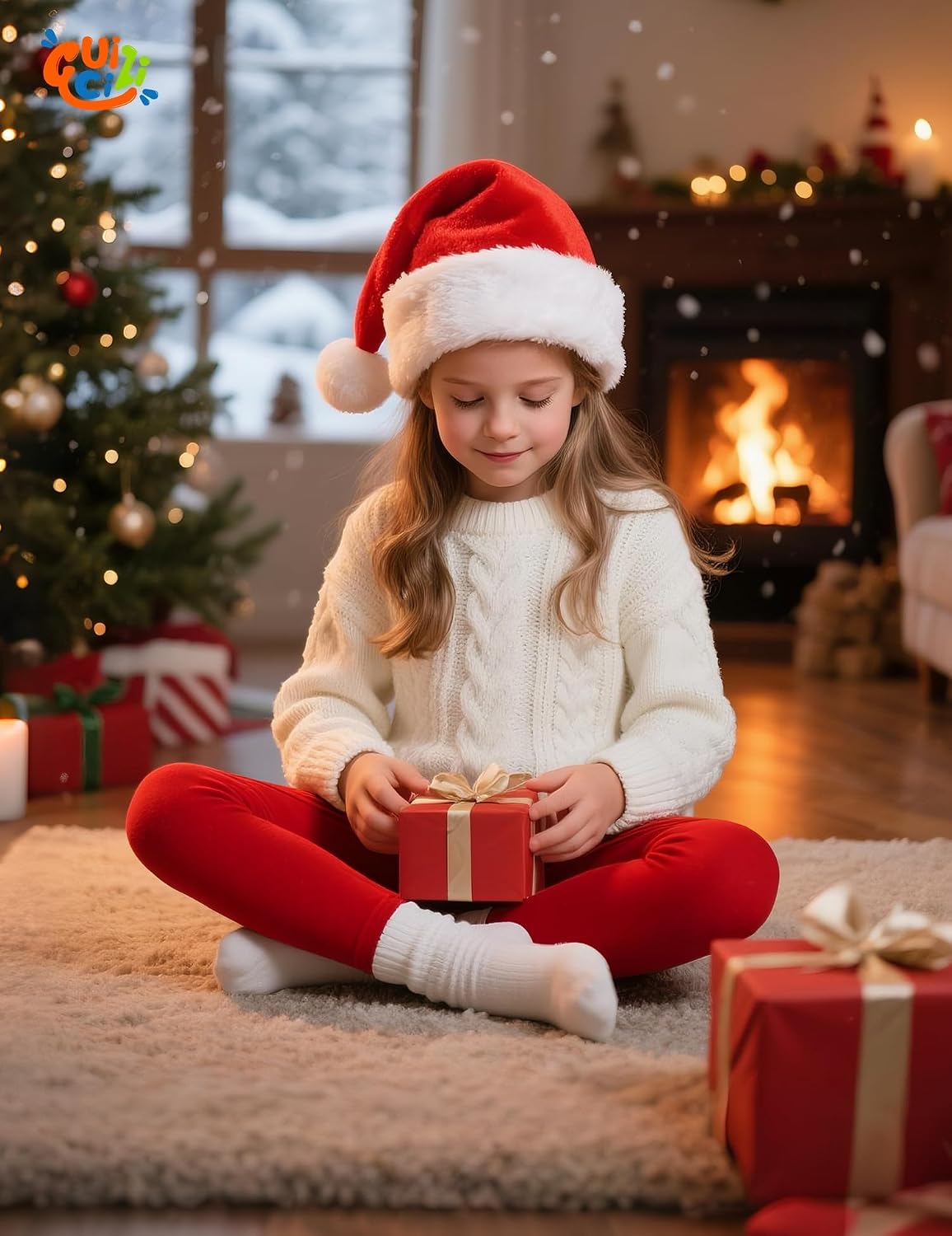 Kidss Fleece Lined Leggings Winter Fleece Pants Thick Thermal Pants for Toddler Kids Teen Soft Basic Girls Warm Leggings Full Length, Wine Red 6-7Y