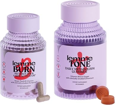 Lemme Daily Sculpt Bundle - Burn Capsules & Tone Gummies, Promote Lean Body Mass for Men & Women 60 ct Each