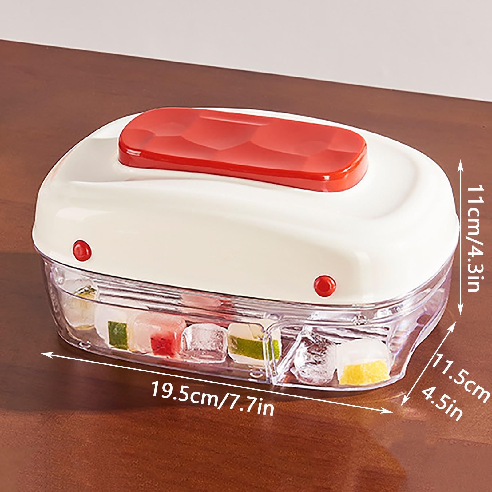 Moldes Helados, Molde para Helados, con Tapa | Fáciles de Limpiar, Desmoldado Rápido, para Uso en Casa, Bar, Cocina y Refrigerador(Red)