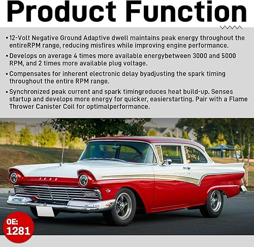 Miniatura 3 de Kit de conversión de encendido 1281 compatible con Ford 1957-1974 de 8 cilindros, kit de encendido de repuesto para Pertronix