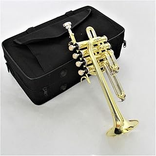 Student Brass Trumpet Trumpet Instrument Professional Trumpet Gold Lacquered Bb/A Piccolo Trumpet