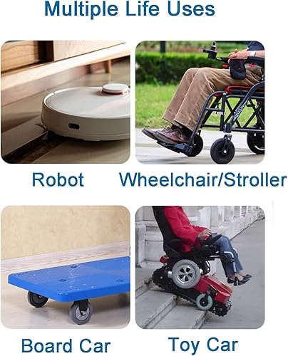 Miniatura 6 de Threshold Ramps for Doorways, Indoor Kerb Ramp Wheelchair Scooter Sweeping Robot, Easy Portable Door Step Accessible Channel, Gray (Size