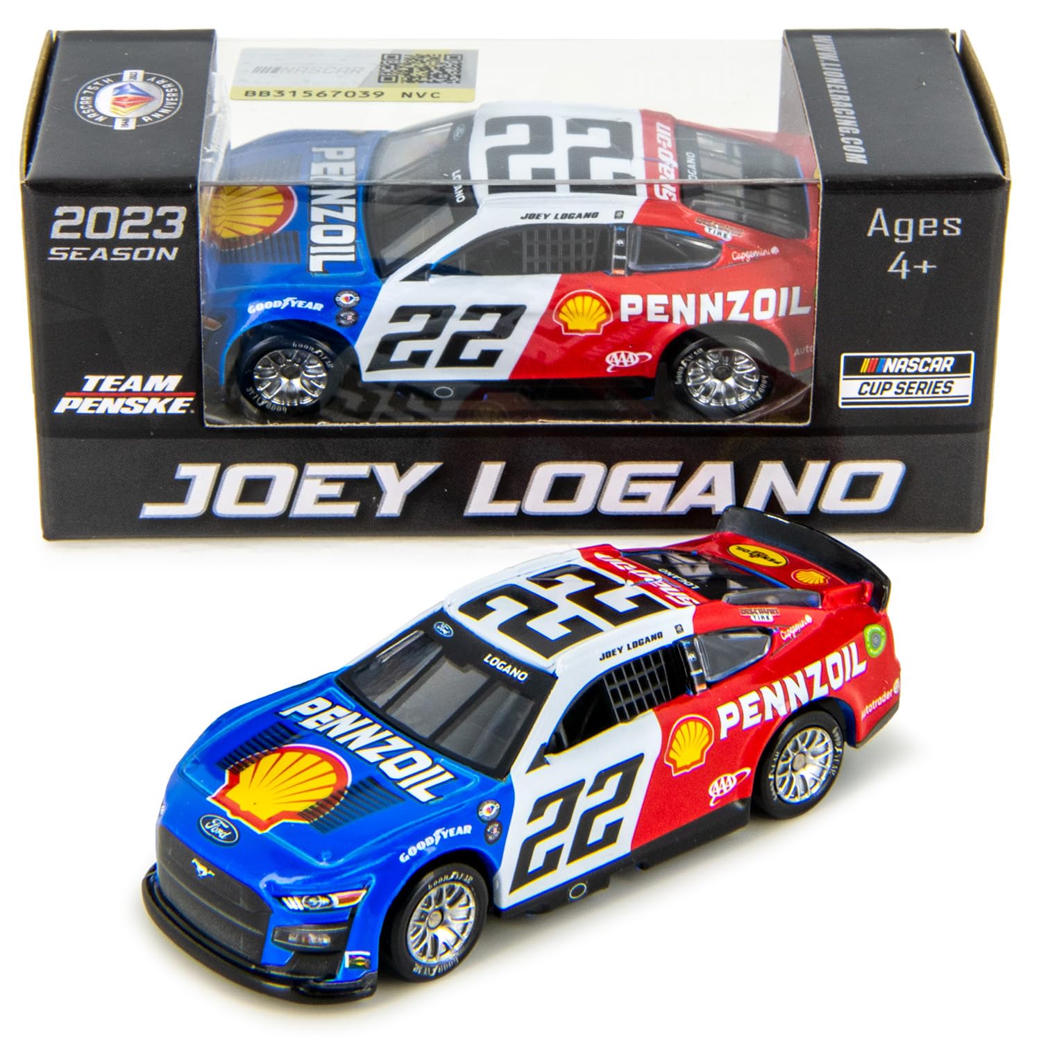 Lionel RacingJoey Logano 2023 Darlington Throwback to 1973 Mark Donohue Diecast Car 1:64 Scale