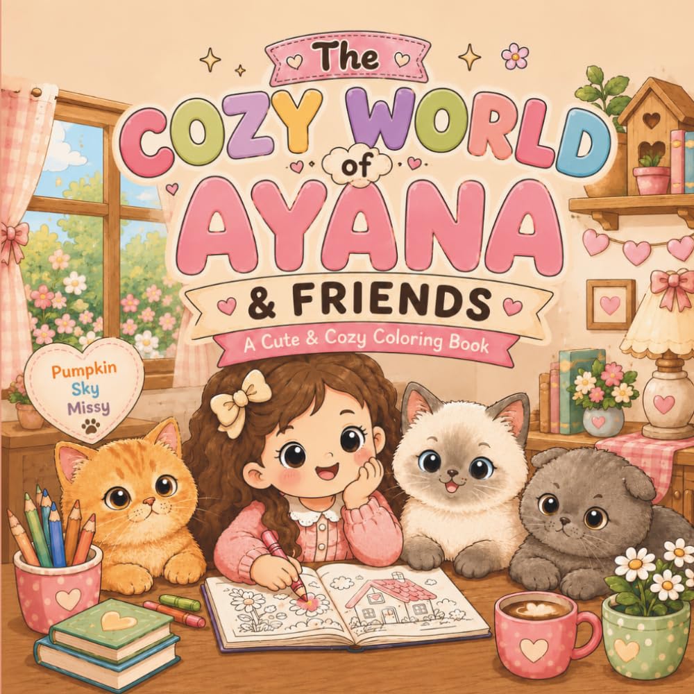 The Cozy World of Ayana & Friends: A Cozy Coloring Book Inspired by Friendship and Love