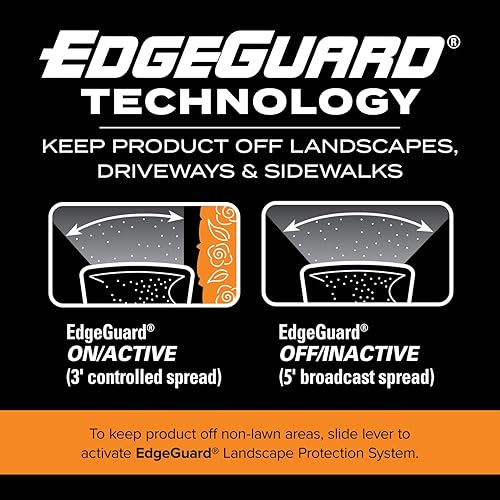 Miniatura 9 de Scotts Turf Builder EdgeGuard DLX Esparcidor de Difusión para Semillas, Fertilizante, Sal, Descongelante, Cubre hasta 15,000 pies cuadrados