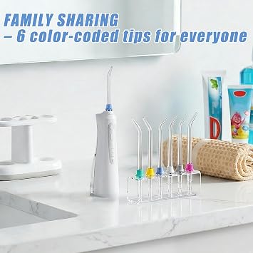 Water Flosser Replacement Tips, Refill Heads Compatible with Waterpik Water, Replacement Classic Jet Tips Compatible with WP100 WP108 WP112 WP250 WP450 WP560 WP660 WP811 WP861 (6-Pack)