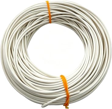54 Yards Plastic welting Cord Piping, 3mm White Polyester Cording for Sewing Piping, Crochet, Knitting, Weaving or Trim in Garments, Cushions