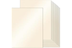 Cream Cardstock 100 Sheets - Ohuhu Shimmer Double-Sided Paper for Invitations