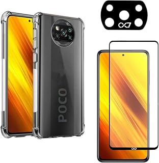 Kit Capa Anti impacto Para Poco X3 Pro (Tela 6.67) + Película 3D Vidro + Película De Câmera(C7COMPANY)
