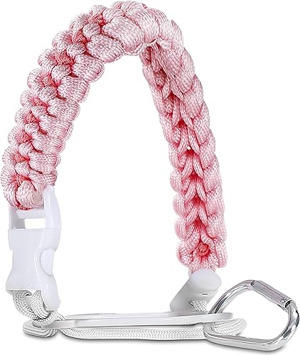 Miniatura 1 de Arctic North Mango Paracord para botella de agua (rosa rosa)  Correa de transporte para frasco de boca ancha  Cable de transporte para frascos y