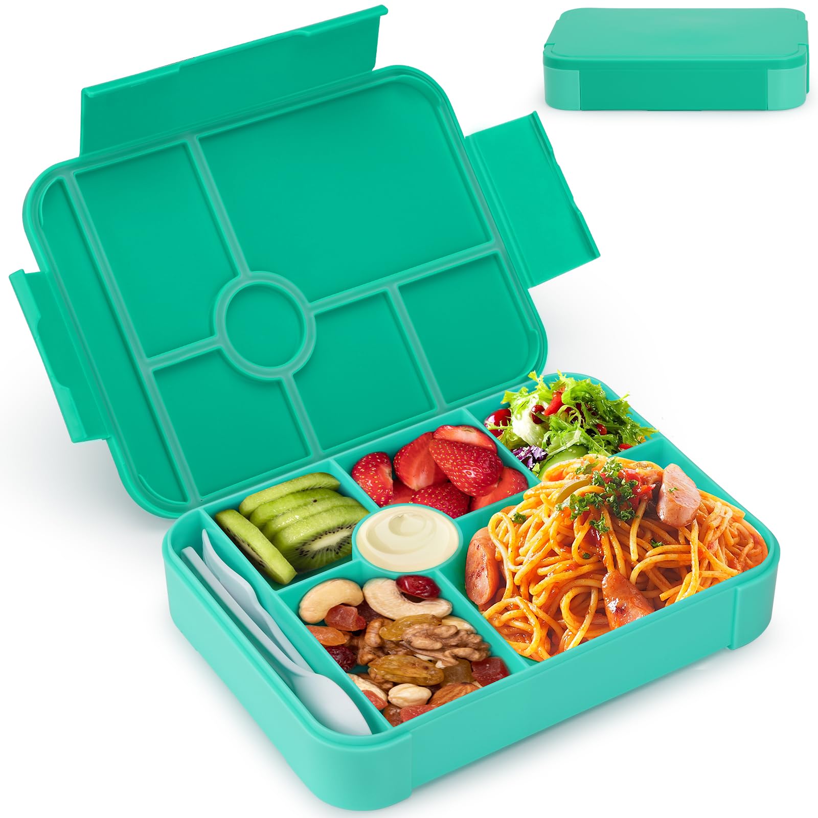 Inngly Contenitore Per Il Pranzo Per Bambini, Con Scomparti - 1300 Ml