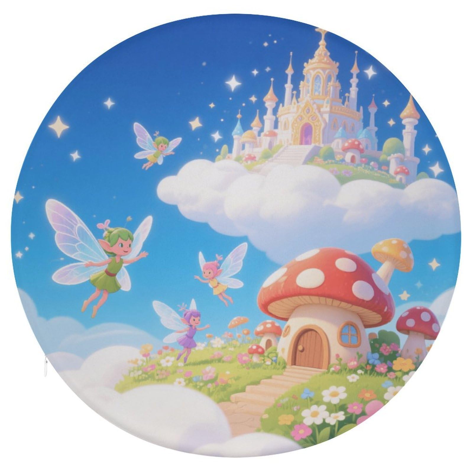 Cojín de asiento Elf Kingdom para cama y terraza con funda lavable de poliéster