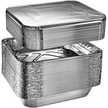 Green Direct Disposable Aluminum Pans with Lids (9x13)