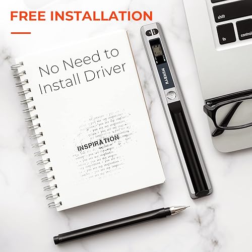 Miniatura 13 de Escáneres portátiles con cable USB para fotos, recibos, 1050 DPI, (tarjeta de memoria 16G incluida), recargable, escáner de fotos MUNBYN para Negro