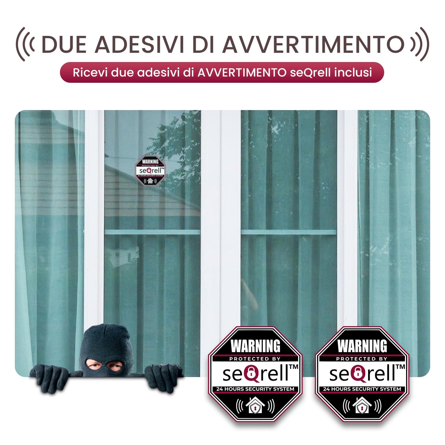 Allarme Casa Senza fili, Sistema di Allarme casa senza Fili, Kit Antifurto casa, GSM 4G e WiFi, TOUCHSCREEN e Batteria da 1500mAh, App Tuya Smart Life, Alexa, SQ4324C