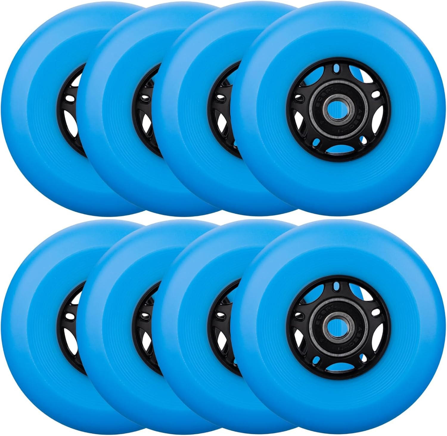 Inline Skate Replacement Wheels 85A Outdoor Asphalt Formula Roller Blades Wheels Indoor Roller Blades Wheels with Bearings ABEC-9 & Floating Spacers (70MM)