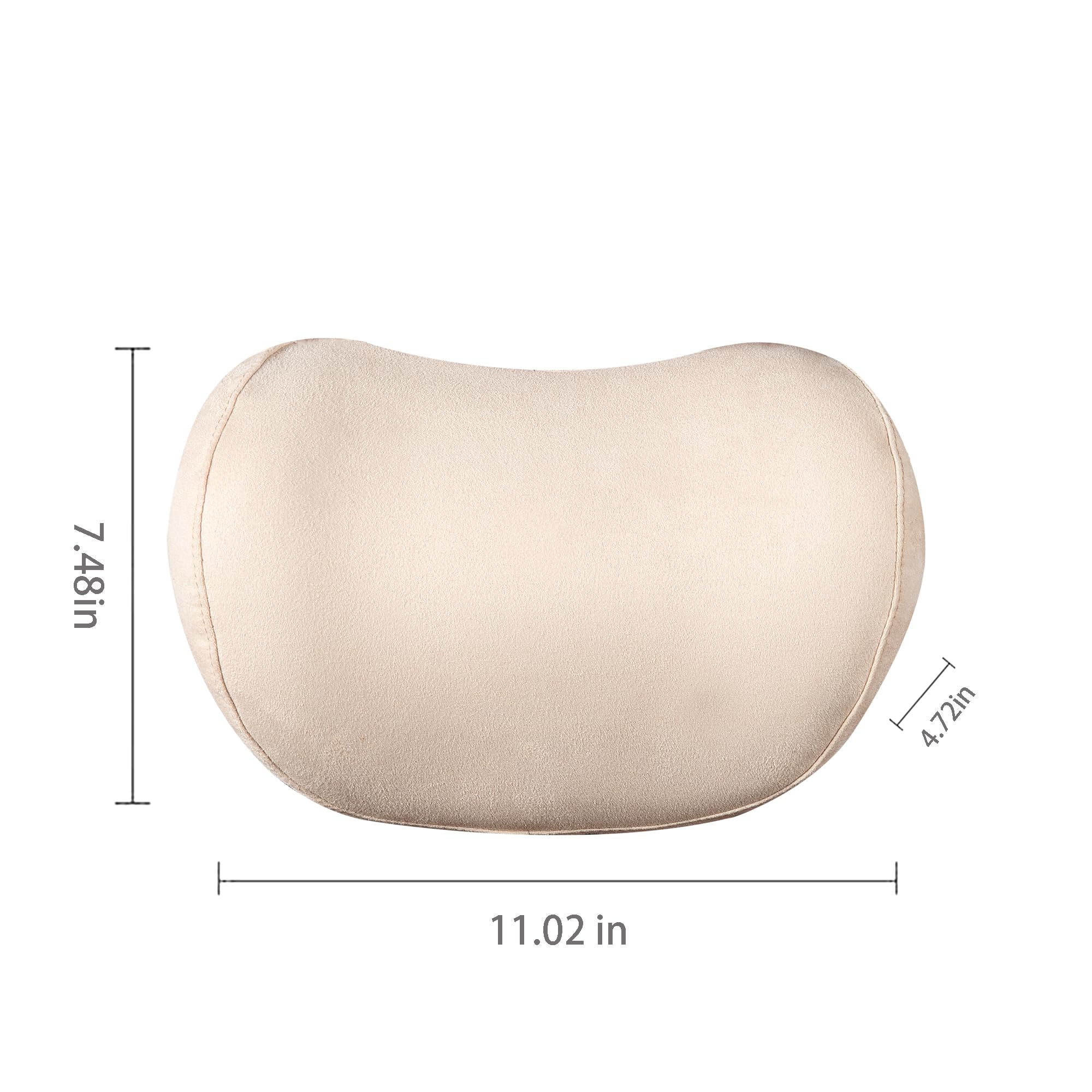 Auto Nackenkissen Ergonomisches Memory Foam Nackenstütze Auto Kissen für Kopfstütze, Weiches Auto Nackenkissen Kopfstütze für Komfort und Entlastung beim Fahren (1, Beige)
