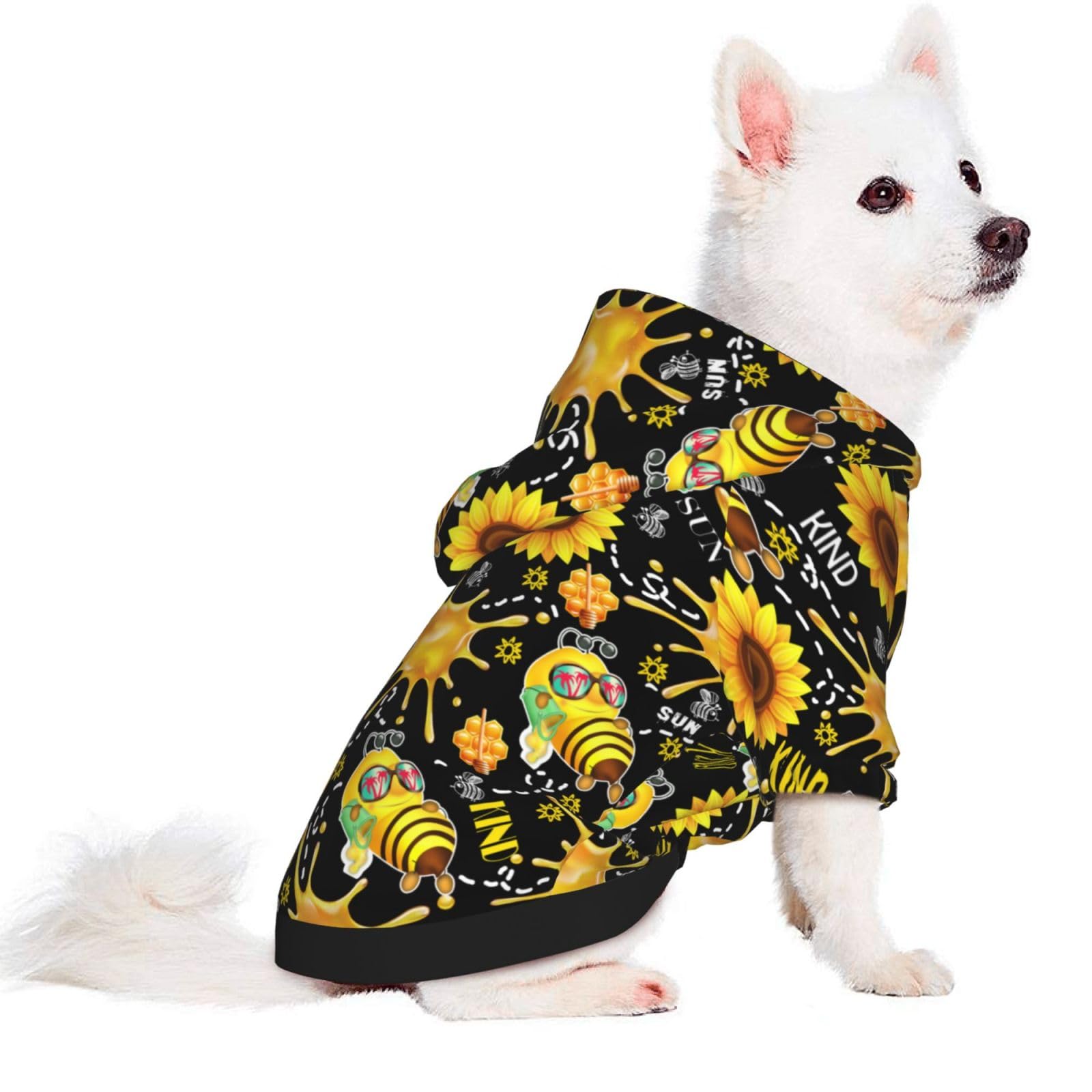 Amazon | ペット服 犬服 蜂 黄色のひまわり ハニー ドッグウェア 