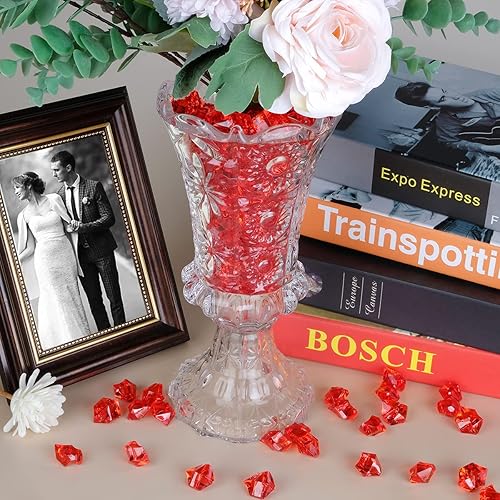 Vista 35 de Babenest - Rocas de hielo trituradas acrílicas, 150 piezas de cristales falsos, cubos de hielo de plástico, gemas de diamantes para rellenos