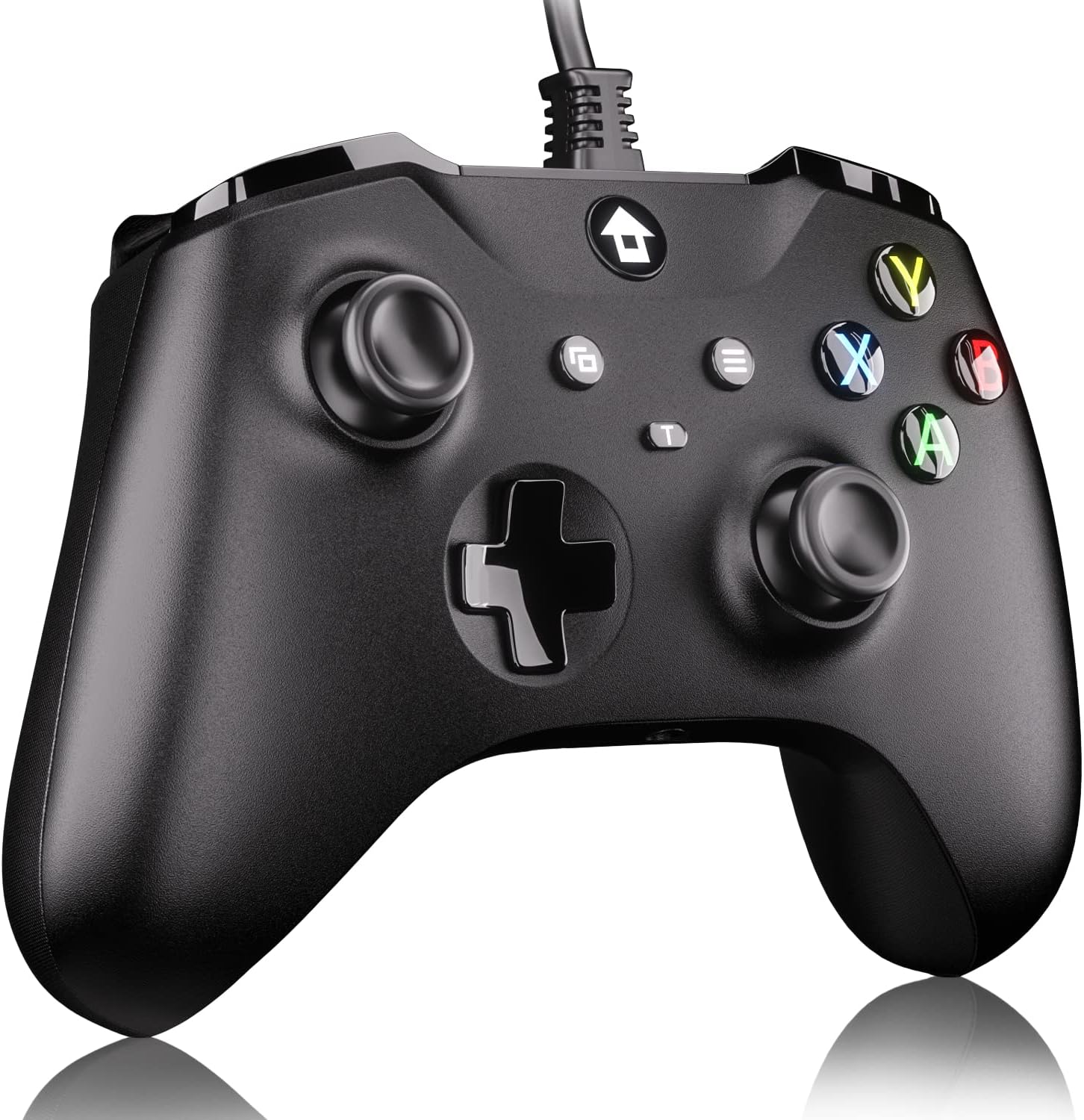 Wired Controller for PC, Controller for PC with 5.9-Foot Cable and 3.5 mm Audio Jack, Black