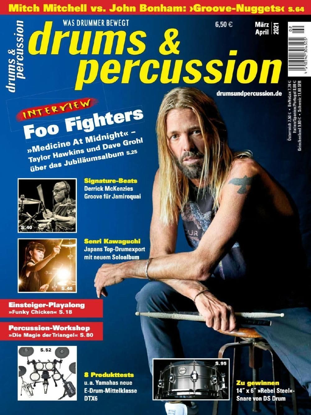 Drums & Percussions Magazin Deutschland 2021-03+04 Dave Grohl Taylor Hawkins Derrick McKenzies