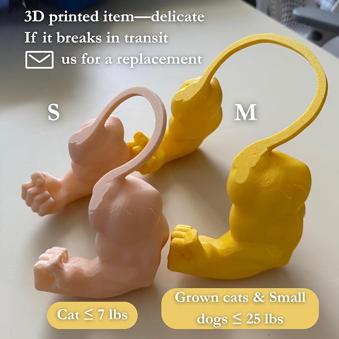 Disfraz de Brazos Musculosos 3D para Perros/Gatos, Accesorio Divertido (Beige, M) miniatura 4