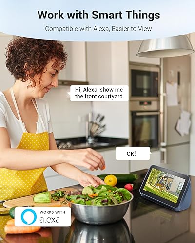 Miniatura 8 de Techage Cámara de seguridad solar inalámbrica para exteriores, cámaras WiFi 2K para seguridad del hogar, cámara de vigilancia PTZ de 360 con PIR,