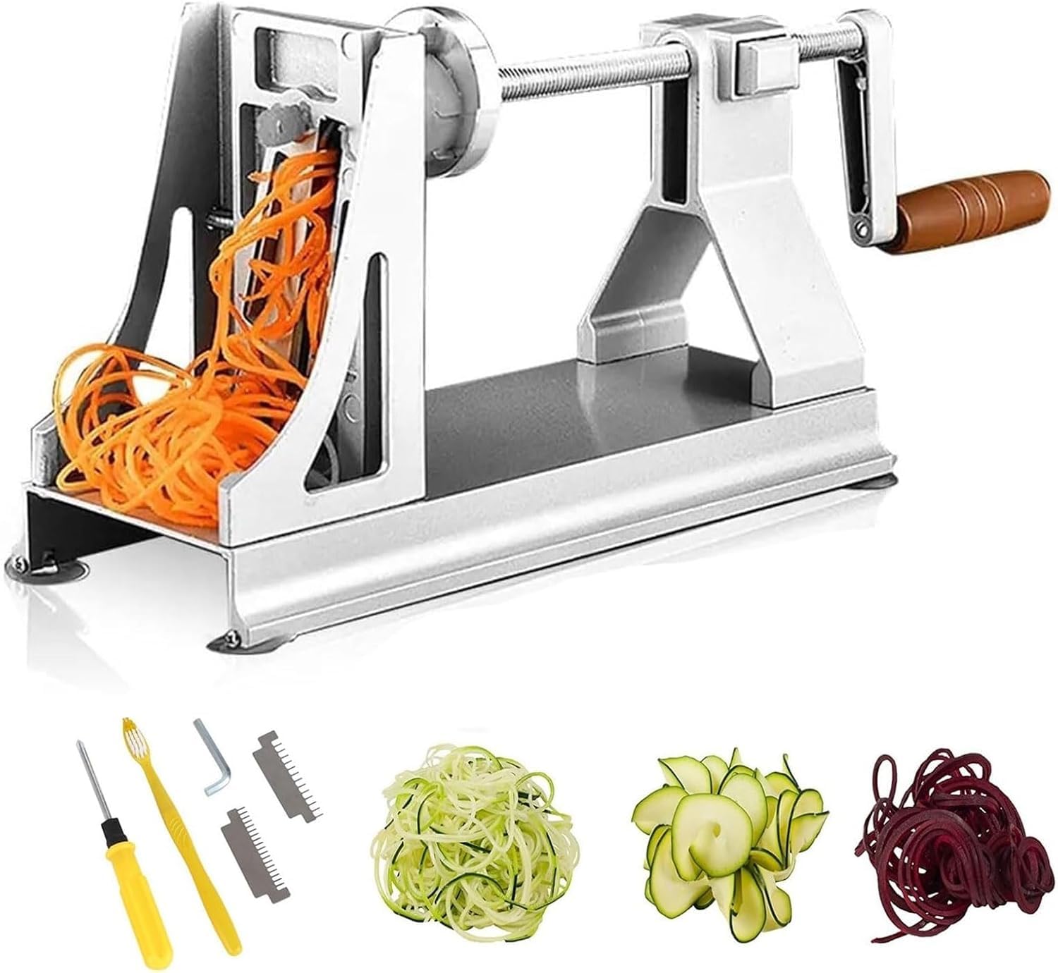 Râpe rotative manuelle avec lames en acier inoxydable pour une préparation facile des aliments