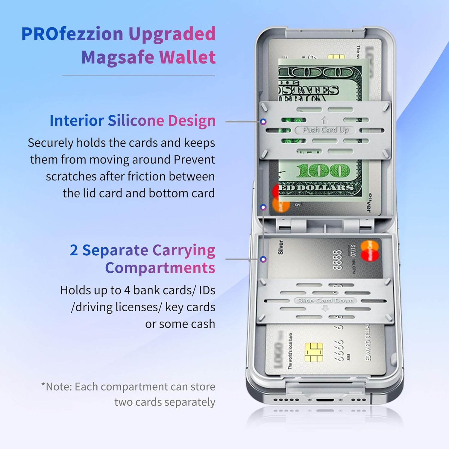 Magnetic Wallet Card Holder for MagSafe, RFID Blocking Hard Shell 4 Credit Card & Money Pocket Magnetic Wallet Stand for iPhone 17 16 15 14 13 12 Plus Max (Not for 13/12 Mini) - Image 6