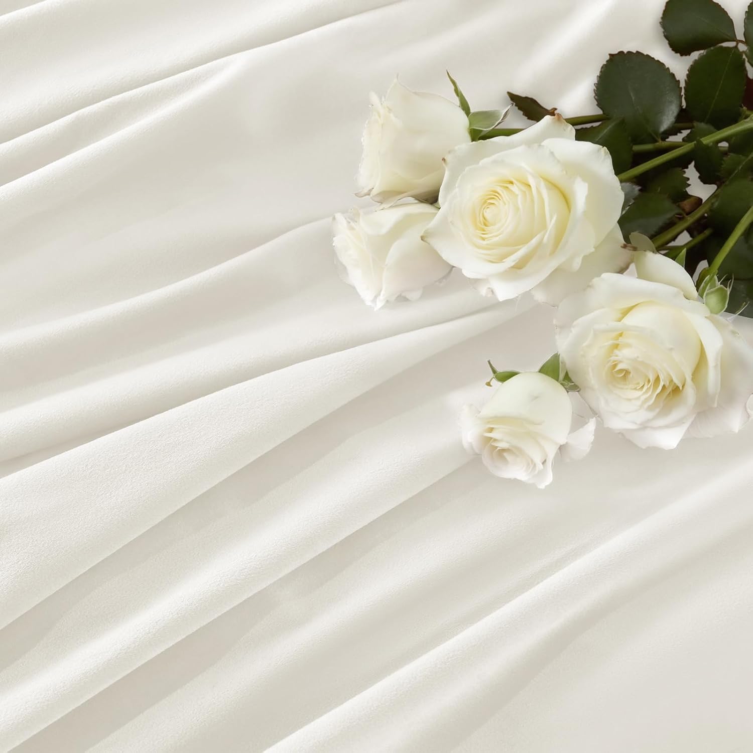 P Pothuiny Blackout Velvet Curtains 96 Inches Long, 2 Panels Ivory White Velvet Drapes Rod Pocket Back Tab Design Window Thermal Insulated Curtains for Living Dining Room, Bedroom (W52 xL96)