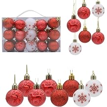 Christmas Baubles Christmas Tree Decoration Ornaments Pendants, 4cm Shatterproof Balls Shatterproof Christmas Tree Decorations Hanging Ball Set For Xmas Holiday Party Decoration30 Pcs