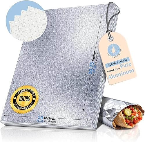 Miniatura 10 de ANGEL'S PEEL LOUNGE 100 bolsas de papel de aluminio  Bolsas de hamburguesa de 6 x 34 x 6 12 pulgadas  Envolturas de papel de aluminio aisladas