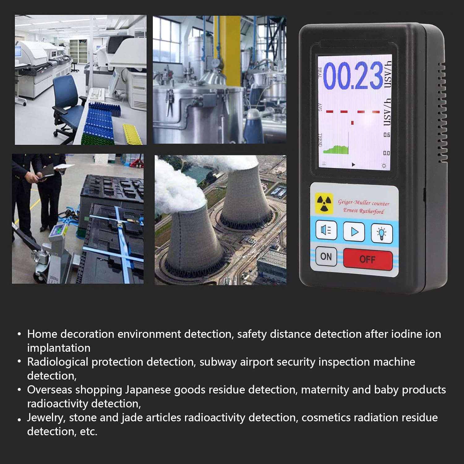 Counter Dosimeter Meter, Nuclear Radiation Detector, BR 6 - Accurate ±10% Error, Wide Environmental Detection, Ideal for Safety and Security Use
