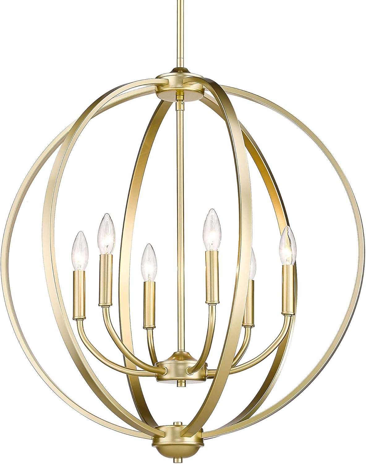 Golden Lighting 3167-6 OG Colson Chandelier, Olympic Gold- Dining Room Chandelier, Dining Chandelier, Dining Chandeliers over table, Chandelier Dining Room, Dining Table Chandelier,