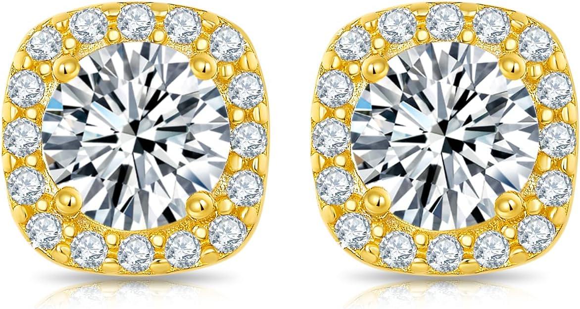 Moissanite Stud Earrings 925 Sterling Silver Lab Created Earrings for Women Men DOJOJOSA Jewelry Gifts - Image 5