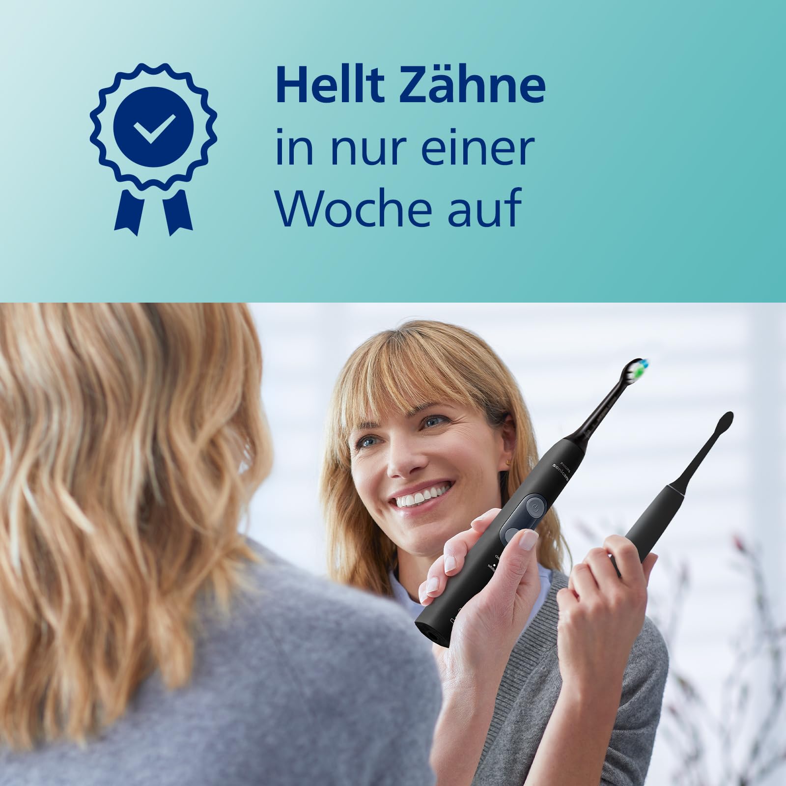 Philips Sonicare ProtectiveClean 4500 elektrische Zahnbürste, Schallzahnbürste mit 2 Putzmodi, Clean und White, Drucksensor, Timer und Reiseetui, Schwarz, Modell HX6830/53