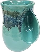 Vista 42 de Clay in Motion - Taza calentadora de manos para diestros, diseño Misty Green