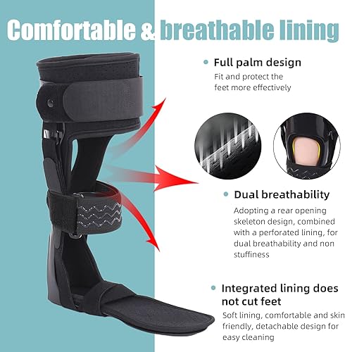 Miniatura 3 de Tairibousy Medical AFO - Soporte de pie para ortesis de pie, soporte estabilizador de pie para caminar con zapato para hombres y mujeres para