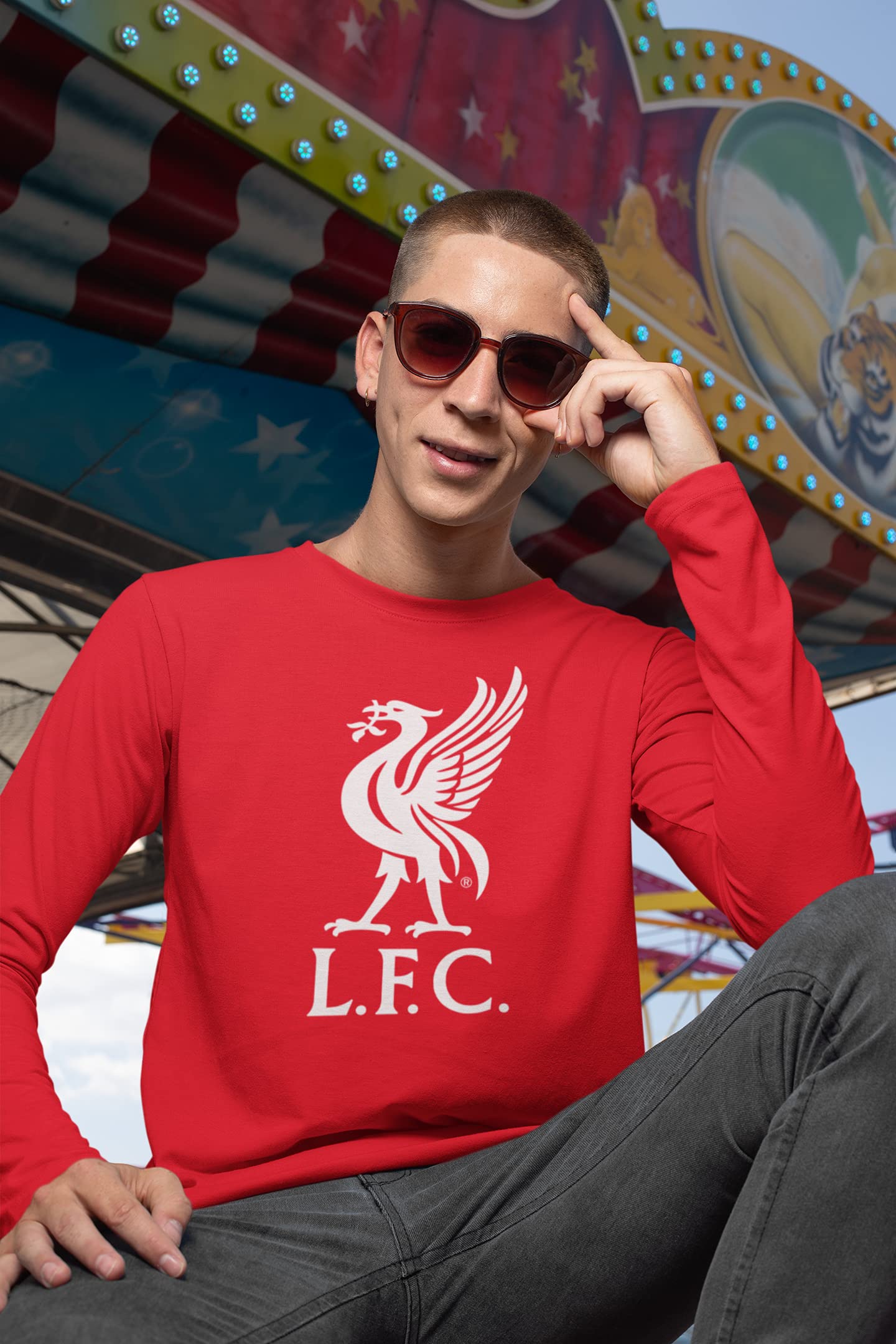Amazon.co.jp: リバプールFC Liverbird（リバーバード） レッド 長袖T