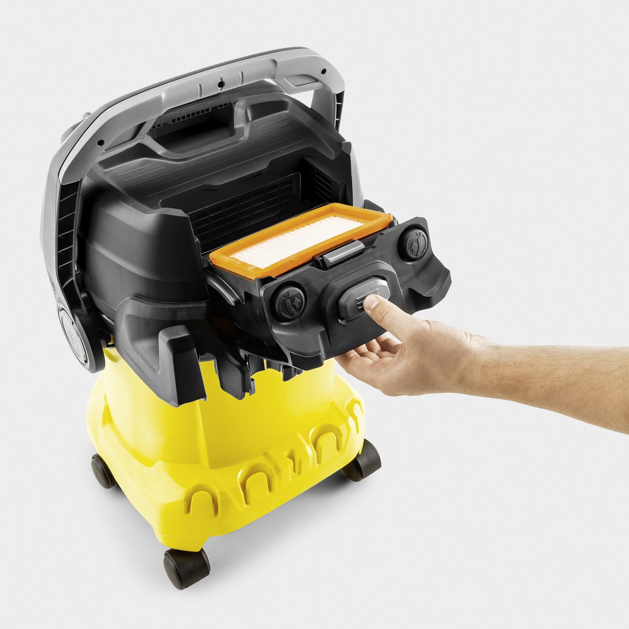 Kärcher KWD 6 P V-25/6/22 16284850 - Felpa con cappuccio industriale, giallo, nero, 1300 W, 25 litri