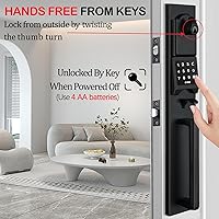 Vista 4 de NEWBANG Cerradura electrónica inteligente para puerta con teclado para una sola puerta, manija electrónica sin llave para puerta delantera