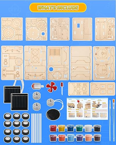 Miniatura 8 de Kits STEM, 4 juegos de proyectos STEM para niños de 8 a 12 años, juguetes para niños de 8 a 10 años, rompecabezas de madera 3D, arte y manualidades,