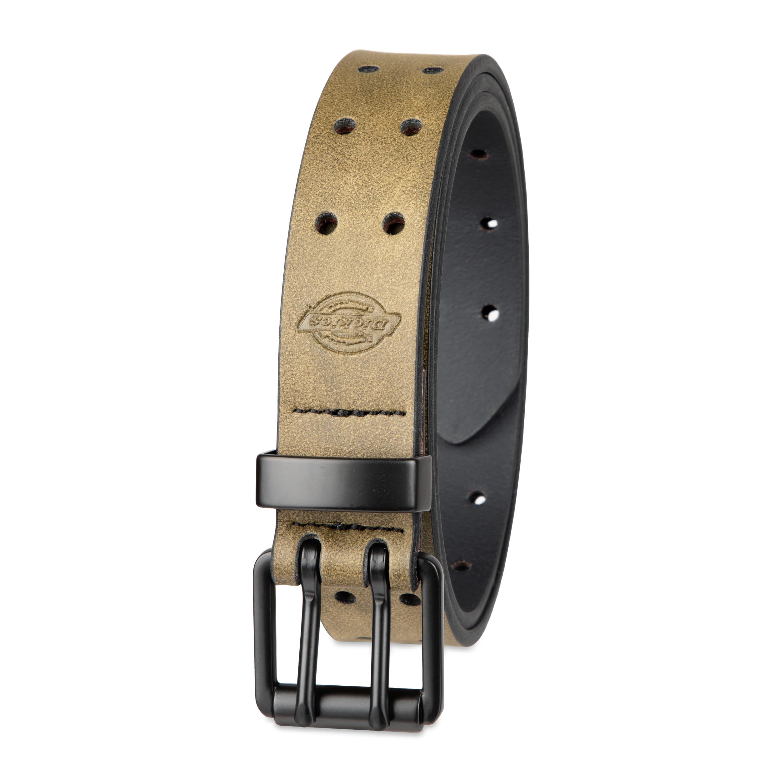 Dickies Men's Leather Double Prong Belt