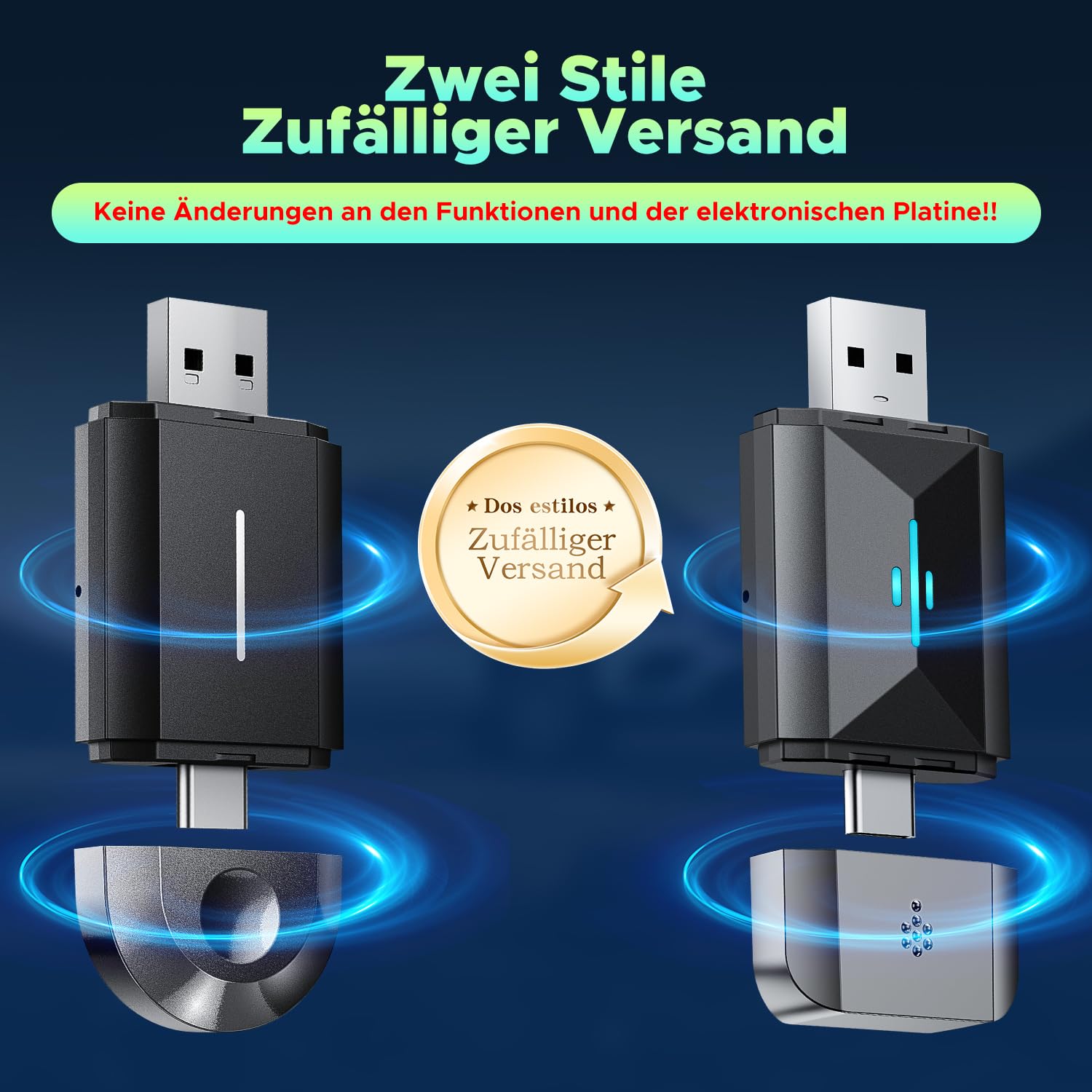 Lamto Adattatore Carplay Wireless 2 in 1 Per A-pple Carplay & Android Auto, Dongle Carplay Wireles Converte Carplay Android Auto Cablato di Fabbrica Senza Fili, Facile da Usare, iOS 10+ & Android 11+