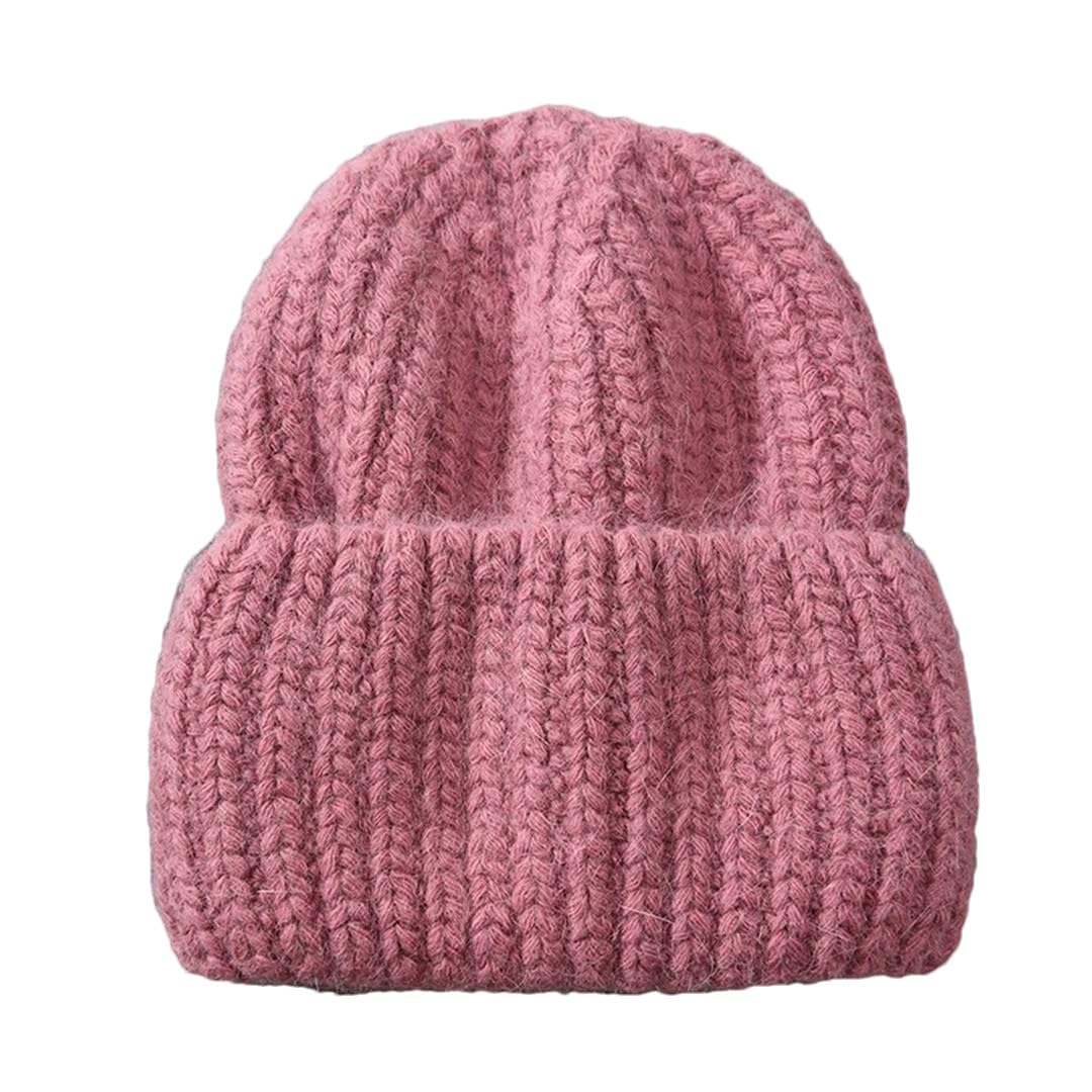 Wvapzxx Femmes Hiver Chapeaux Extensible Décontracté Femmes Bonnet Couleur Unie Chapeaux Pour Filles Baggy Longs Chapeaux Côtelé Cachemire Tricoté Sans Bride Bonnet